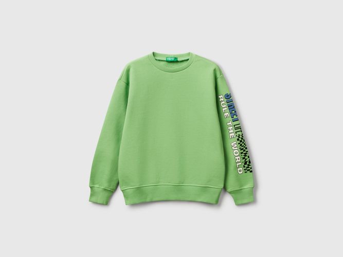 Benetton, Sweat-shirt 100% Coton Avec Imprimé, taille 2XL, Vert, Enfants - United Colors of Benetton - Modalova