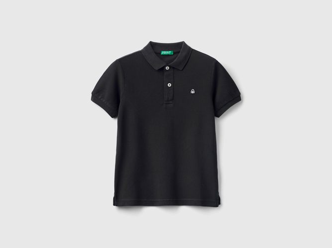 Benetton, Polo Ajusté En 100 % Coton Bio, taille 2XL, Noir, Enfants - United Colors of Benetton - Modalova