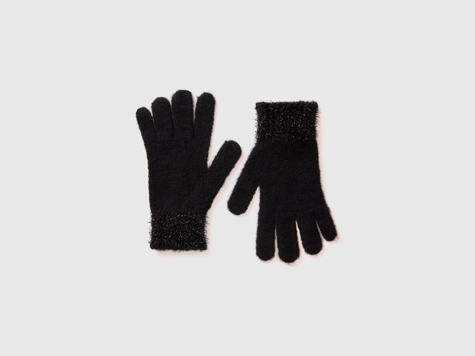 Benetton, Gants Avec Lurex, taille XL-3XL, Noir, Enfants - United Colors of Benetton - Modalova