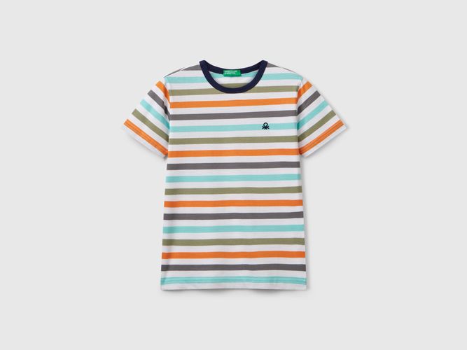 Benetton, T-shirt Rayé 100% Coton, taille 2XL, Multicolore, Enfants - United Colors of Benetton - Modalova