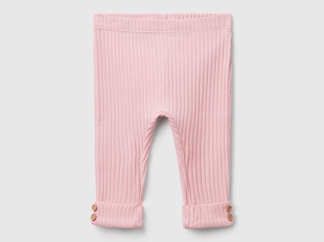 Benetton, Legging En Coton Extensible, taille 0-1, Rose, Enfants - United Colors of Benetton - Modalova