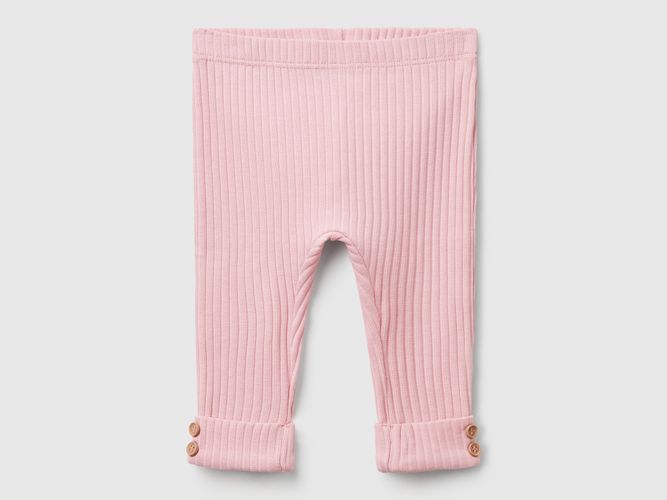 Benetton, Legging En Coton Extensible, taille 3-6, Rose, Enfants - United Colors of Benetton - Modalova