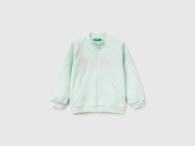 Benetton, Sweat-shirt Zippé En Coton, taille 12-18, Bleu Vert, Enfants - United Colors of Benetton - Modalova