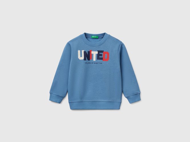 Benetton, Sweat En Coton À Imprimé, taille 12-18, Bleu Clair, Enfants - United Colors of Benetton - Modalova