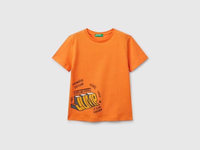 Benetton, T-shirt En Coton Avec Imprimé, taille 12-18, , Enfants - United Colors of Benetton - Modalova