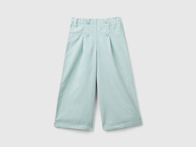 Benetton, Pantalon En Velours À Boutons, taille 12-18, Bleu Vert, Enfants - United Colors of Benetton - Modalova