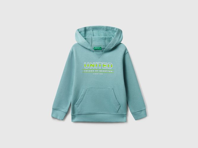 Benetton, Sweat-shirt Avec Poche Et Capuche, taille 12-18, Bleu Ciel, Enfants - United Colors of Benetton - Modalova