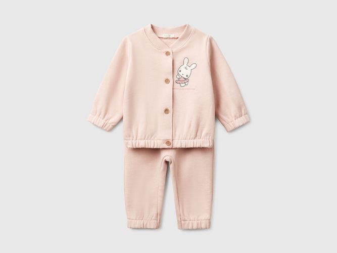 Benetton, Ensemble En Molleton De Coton, taille 0-1, Rose Pâle, Enfants - United Colors of Benetton - Modalova