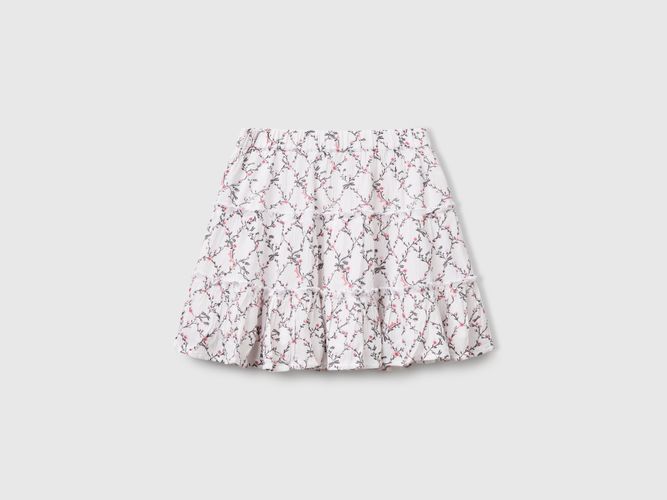 Benetton, Minijupe Fleurie À Volants, taille 2XL, Blanc, Enfants - United Colors of Benetton - Modalova