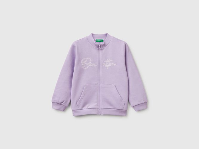 Benetton, Sweat-shirt Zippé En Coton, taille 12-18, Lilas, Enfants - United Colors of Benetton - Modalova