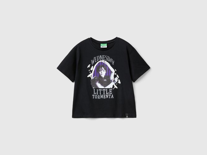 Benetton, T-shirt Noir Mercredi Addams, taille 2XL, Noir, Enfants - United Colors of Benetton - Modalova