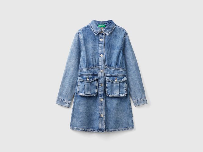 Benetton, Robe Chemisier En Jeans, taille 2XL, Bleu, Enfants - United Colors of Benetton - Modalova