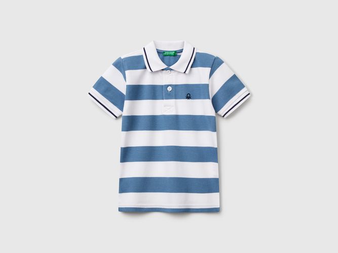 Benetton, Polo Rayé À Manches Courtes, taille 12-18, Bleu Clair, Enfants - United Colors of Benetton - Modalova