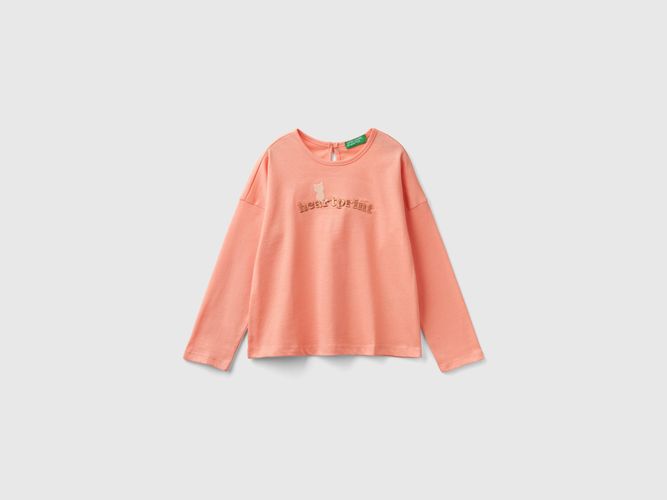 Benetton, T-shirt À Imprimé Chatons, taille 12-18, Rose Pêche, Enfants - United Colors of Benetton - Modalova