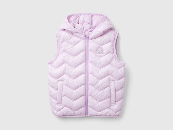 Benetton, Veste Rembourrée Sans Manches En Ouate 3d À Capuche, taille 18-24, Lilas, Enfants - United Colors of Benetton - Modalova