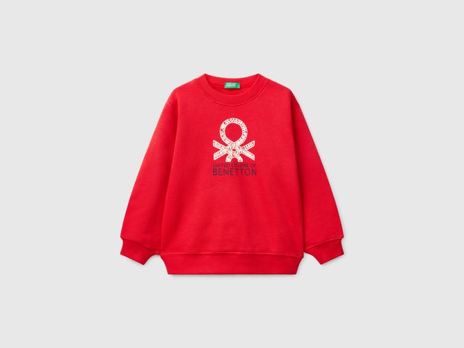 Benetton, Sweat En Coton À Imprimé, taille 12-18, Rouge, Enfants - United Colors of Benetton - Modalova