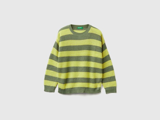 Benetton, Pull Rayé, Taille: 2XL, Kaki, Enfants - United Colors of Benetton - Modalova
