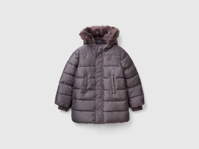 Benetton, Doudoune Longue En Nylon Brillant, Taille: 3XL, Gris Foncé, Enfants - United Colors of Benetton - Modalova