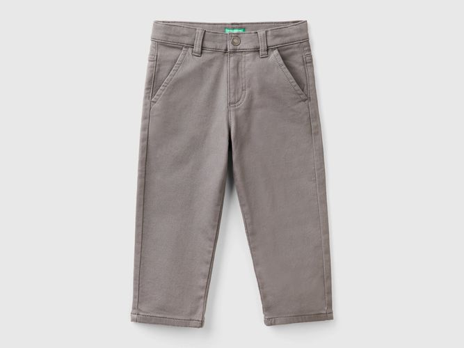 Benetton, Pantalon En Coton Stretch, taille 12-18, Gris Foncé, Enfants - United Colors of Benetton - Modalova