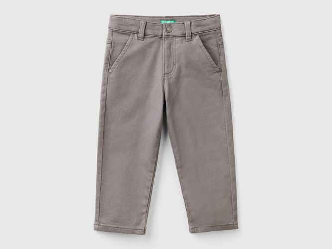 Benetton, Pantalon En Coton Stretch, taille 5-6, Gris Foncé, Enfants - United Colors of Benetton - Modalova