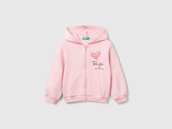 Benetton, Sweat À Capuche Avec Paillettes, taille 12-18, Rose, Enfants - United Colors of Benetton - Modalova