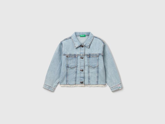 Benetton, Veste En Jean, taille 12-18, Bleu Clair, Enfants - United Colors of Benetton - Modalova