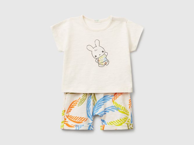 Benetton, Ensemble T-shirt Et Short Léger, taille 0-1, Multicolore, Enfants - United Colors of Benetton - Modalova