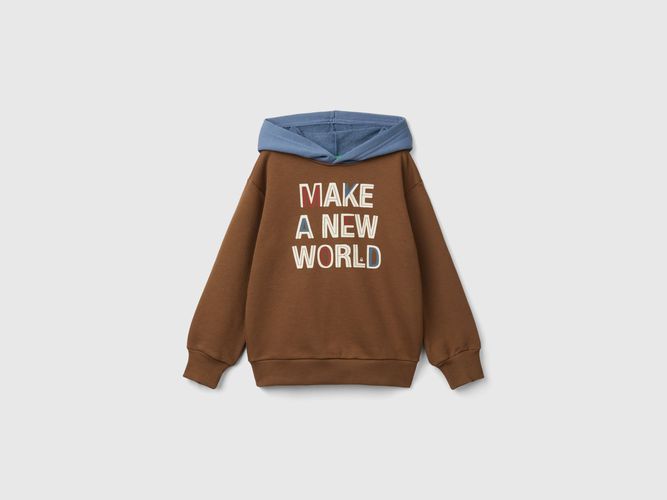 Benetton, Sweat À Capuche Et Imprimé, taille 3XL, Marron, Enfants - United Colors of Benetton - Modalova