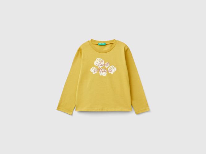 Benetton, T-shirt À Imprimé Pailleté, taille 12-18, Jaune, Enfants - United Colors of Benetton - Modalova