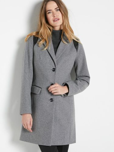 Manteau coupe droite en drap de laine - Daxon - Modalova