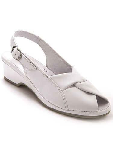 Sandales en cuir, grande largeur - Pédiconfort - Modalova