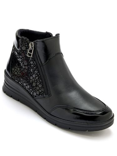 Boots cuir double zip - Pédiconfort - Modalova