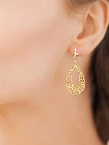 Boucles d'oreilles filigranées plaqué or - Daxon - Modalova