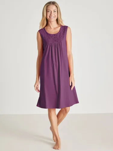 Chemise de nuit avec broderie anglaise - Daxon - Modalova