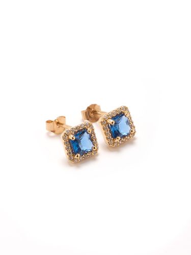 Boucles d'oreilles pierre bleue - Daxon - Modalova