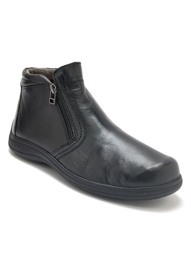 Boots double zip cuir extensible - Pédiconfort - Modalova