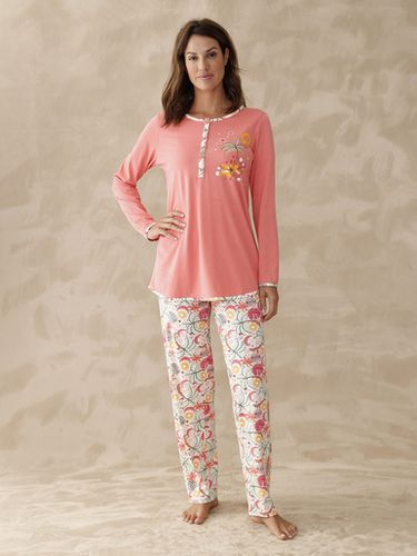 Pyjama manches longues jersey pur coton - Daxon - Modalova