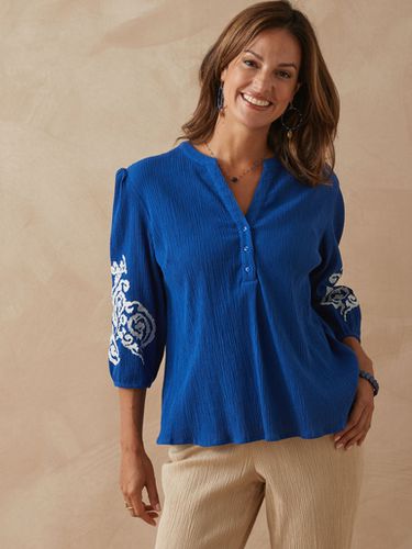 Blouse manches brodées - Daxon - Modalova