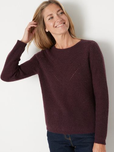 Pull encolure ronde avec laine et mohair - Daxon - Modalova