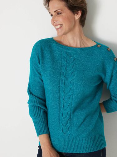 Pull encolure bateau en jersey envers - Daxon - Modalova