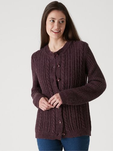 Cardigan torsadé laine et mohair - Daxon - Modalova