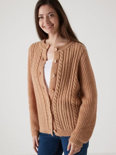 Cardigan torsadé laine et mohair - Daxon - Modalova