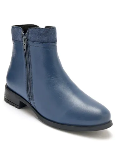 Boots en cuir double zip - Pédiconfort - Modalova