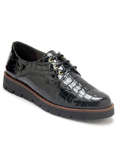 Derbies vernis façon croco - Pédiconfort - Modalova