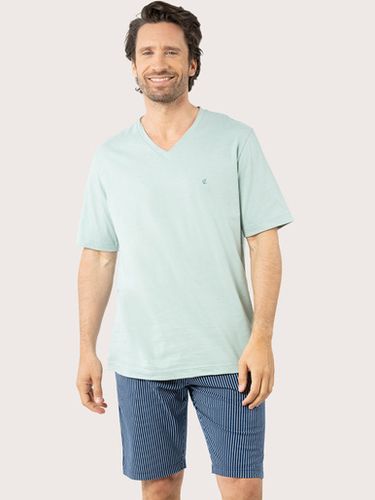 Pyjama court Coton bio col V homme - Eminence - Modalova