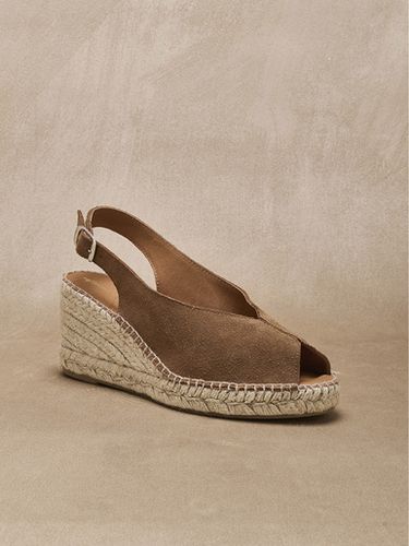 Sandales cuir velours esprit espadrilles - Pédiconfort - Modalova