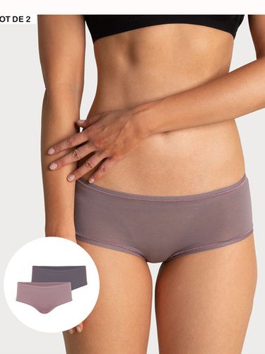 Lot de 2 boxers femme SECONDE PEAU - Athéna - Modalova