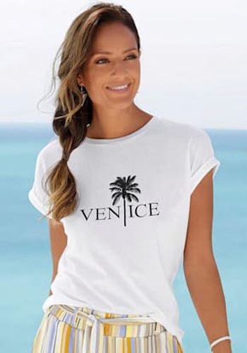 T-shirt à col rond manches courtes à revers - Venice Beach - Modalova
