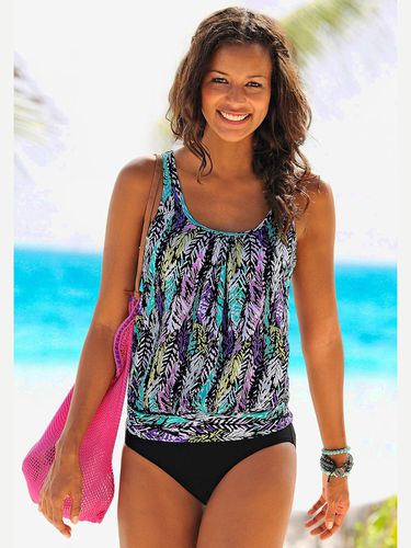 Tankini ample imprimé plumes tendance - LASCANA - Modalova