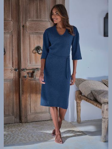 Robe en tricot robe longue côtelée avec encolure en v - LASCANA - Modalova